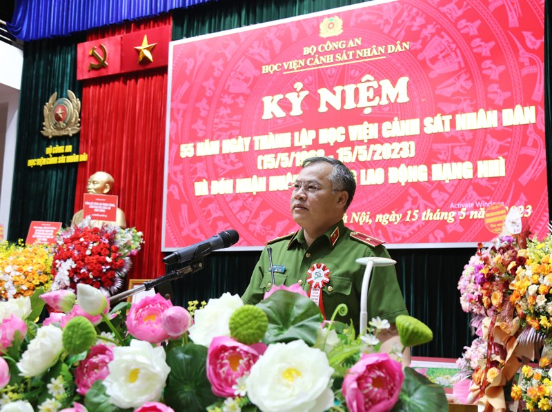 Major General Nguyen Van Long, Deputy Minister of Public Security delivered the speech at the ceremony